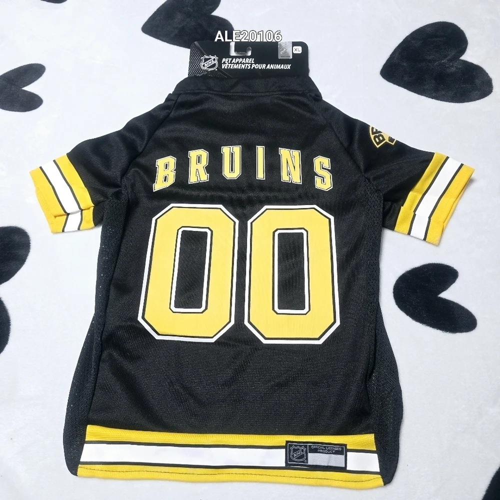 NHL Pet Apparel Boston Bruins Jersey - Size XL Black And Yellow New